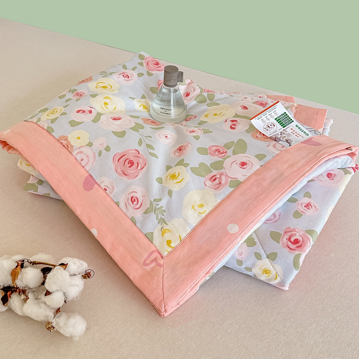 91家纺网 家纺一手货源 找家纺 首选家纺 2026春夏新款100%全棉纯棉棉花夏被夏凉被空调被 花香亭