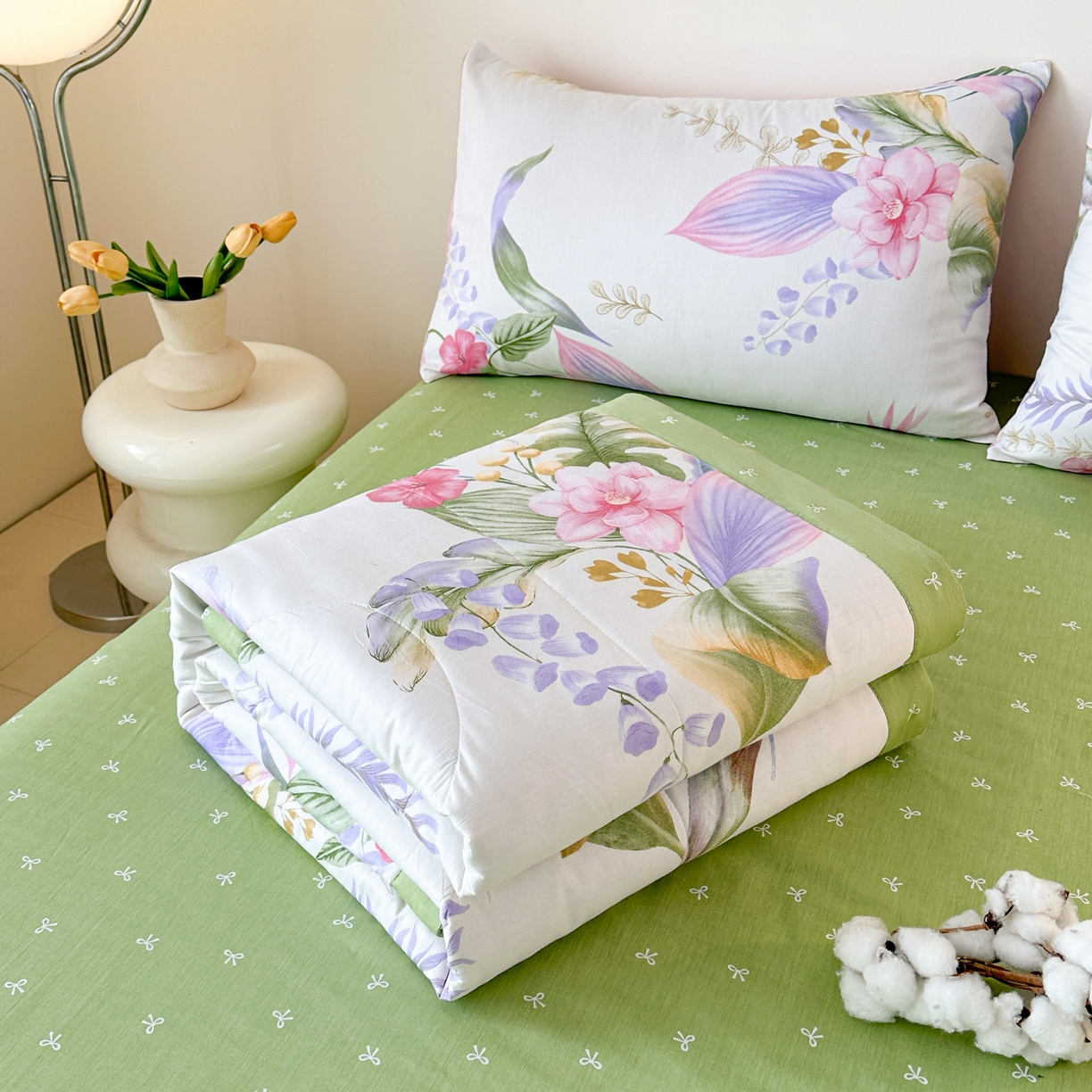 91家纺网 家纺一手货源 找家纺 首选家纺 2026春夏新款100%全棉纯棉棉花夏被夏凉被空调被 花韵