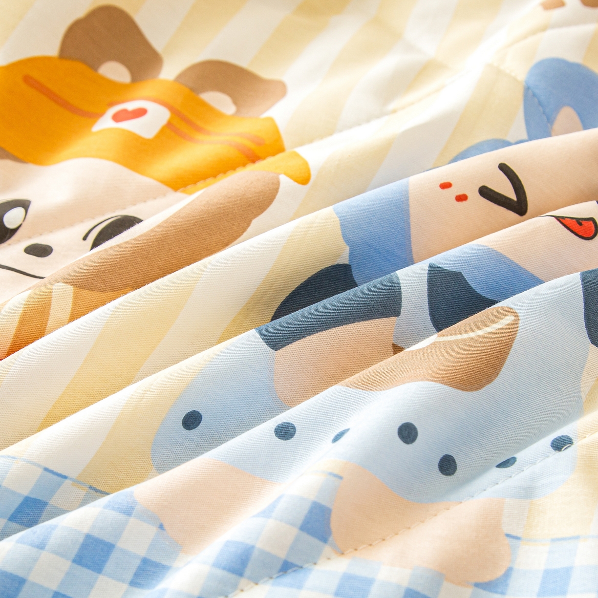 91家纺网 家纺一手货源 找家纺 美之润2026新款A类全棉印花夏被空调被夏凉被 潮流玩伴