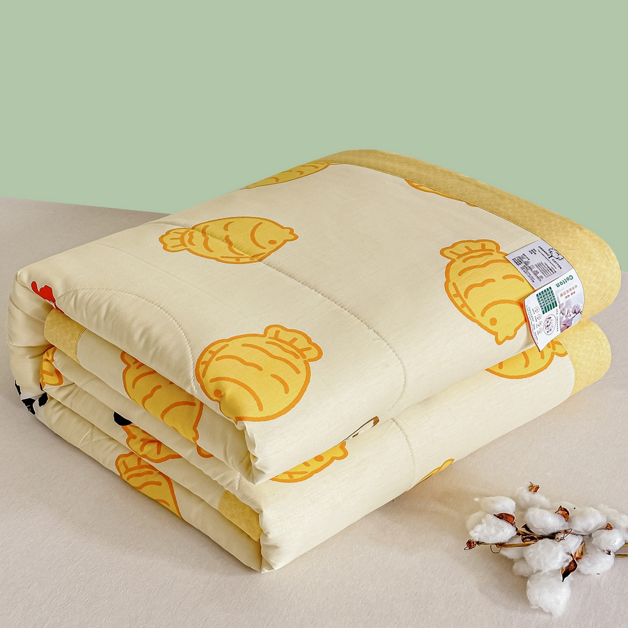 91家纺网 家纺一手货源 找家纺 首选家纺 2026春夏新款100%全棉纯棉棉花夏被夏凉被空调被 可爱熊猫