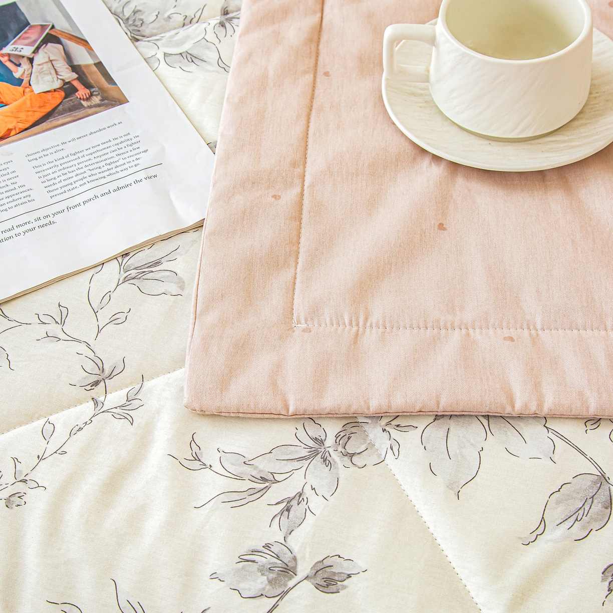 91家纺网 家纺一手货源 找家纺 美之润2026新款A类全棉印花夏被空调被夏凉被 蝶舞轻歌