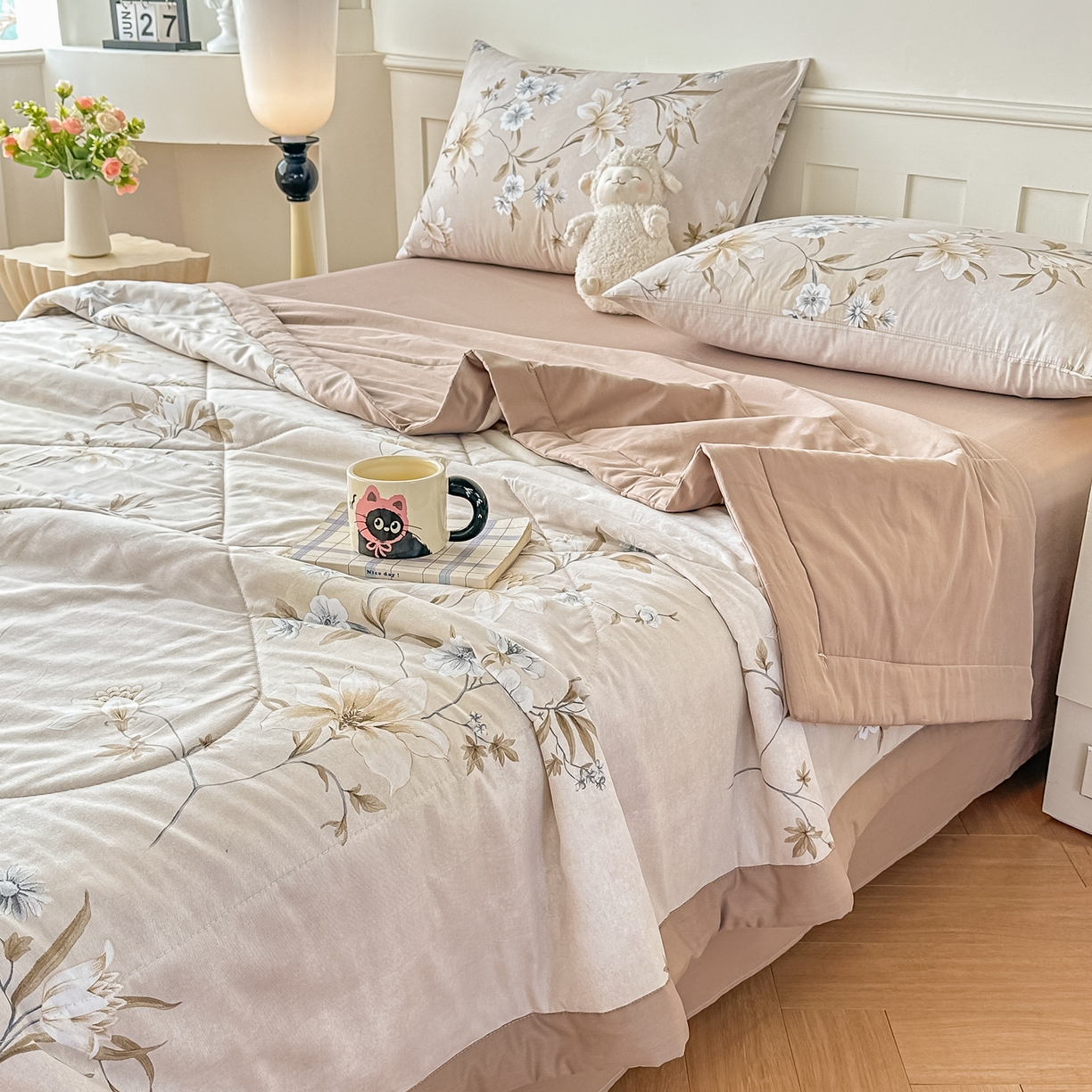 91家纺网 家纺一手货源 找家纺 首选家纺 2026春夏新款100%全棉纯棉棉花夏被夏凉被空调被 露娜