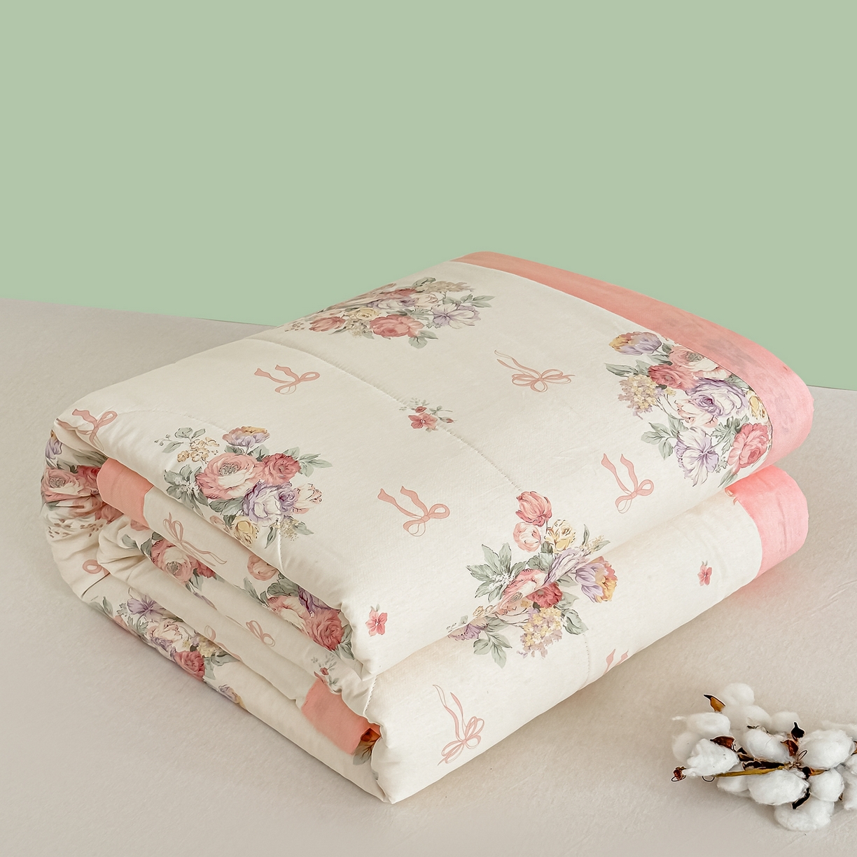 91家纺网 家纺一手货源 找家纺 首选家纺 2026春夏新款100%全棉纯棉棉花夏被夏凉被空调被 梦见花园