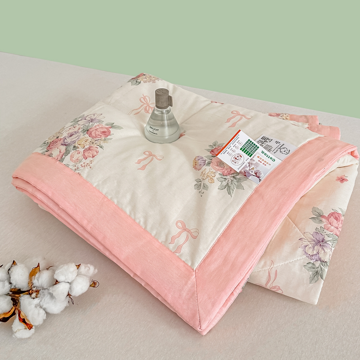 91家纺网 家纺一手货源 找家纺 首选家纺 2026春夏新款100%全棉纯棉棉花夏被夏凉被空调被 梦见花园