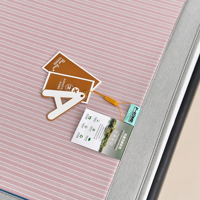 91家纺网 家纺一手货源 找家纺 小牛席业 2026新款经典条纹冰丝清凉席系列（床笠款）-绣球凉席藤席冰藤双面席冰丝席竹席凉席空调席草席三件套 粉色