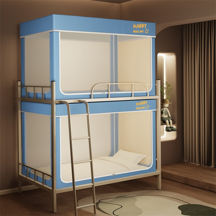 91家纺网 家纺一手货源 找家纺 壹和 2026新款初高中生宿舍专用防蚊防尘蚊帐 蓝色