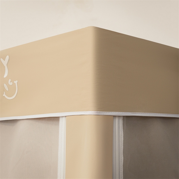 91家纺网 家纺一手货源 找家纺 壹和 2026新款初高中生宿舍专用防蚊防尘蚊帐 驼色