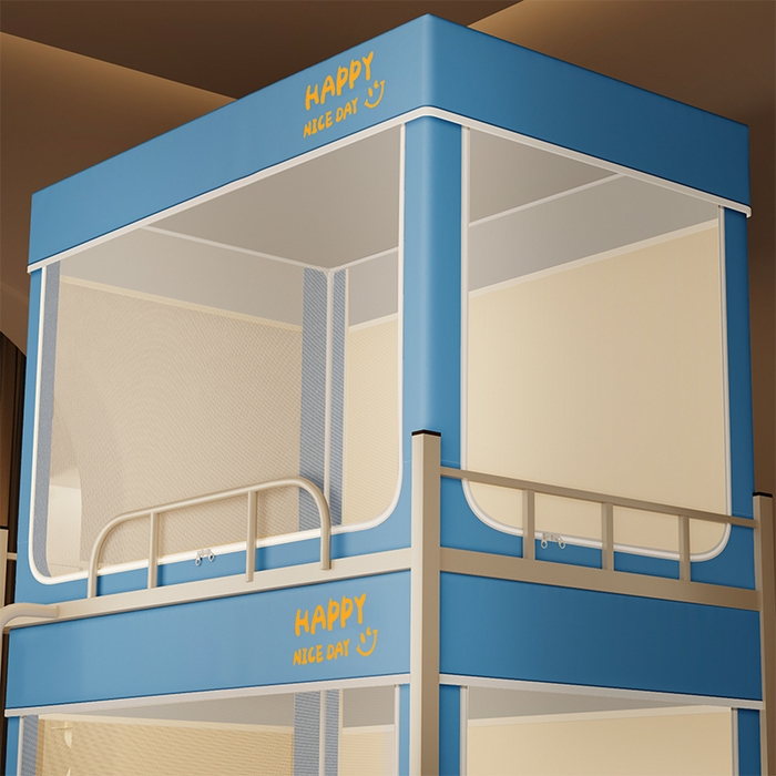 91家纺网 家纺一手货源 找家纺 壹和 2026新款初高中生宿舍专用防蚊防尘蚊帐 蓝色