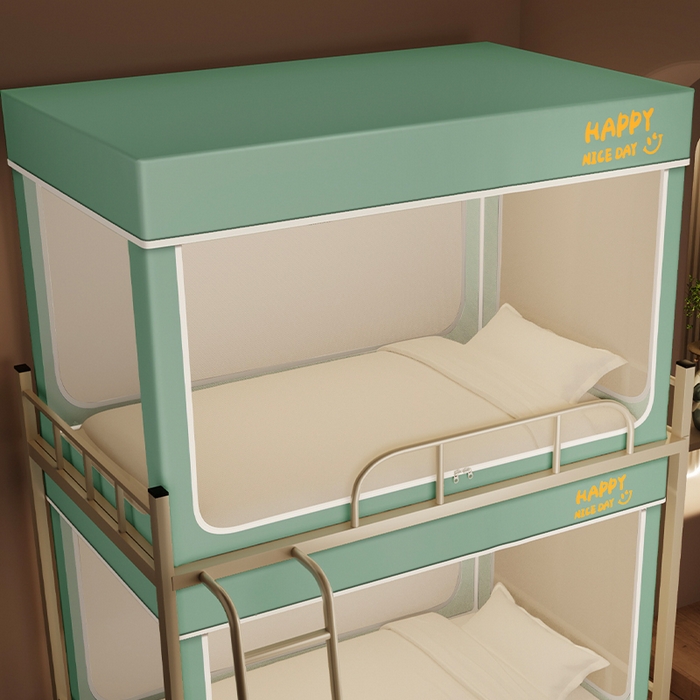 91家纺网 家纺一手货源 找家纺 壹和 2026新款初高中生宿舍专用防蚊防尘蚊帐 绿色