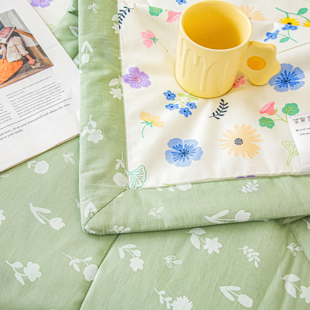 91家纺网 家纺一手货源 找家纺 美之润2026新款A类全棉印花夏被空调被夏凉被 芳草米