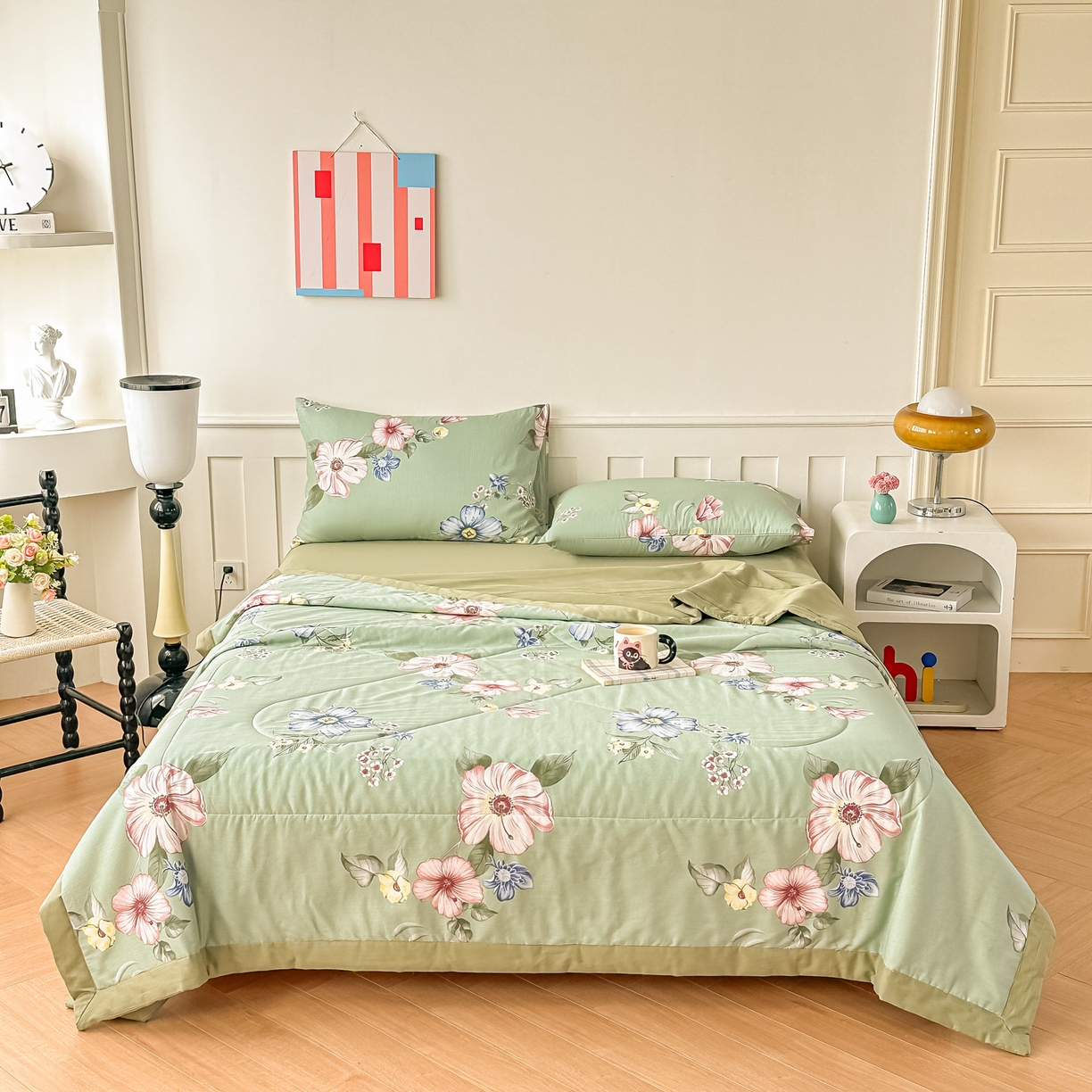 91家纺网 家纺一手货源 找家纺 首选家纺 2026春夏新款100%全棉纯棉棉花夏被夏凉被空调被 沐浴春光