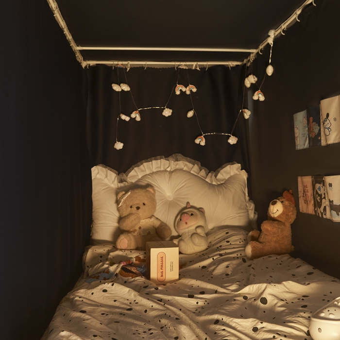 91家纺网 家纺一手货源 找家纺 壹和 2026新款加厚梭织100%物理强遮光床学生蚊帐环保透气床帘加密纱学生蚊帐 藏青