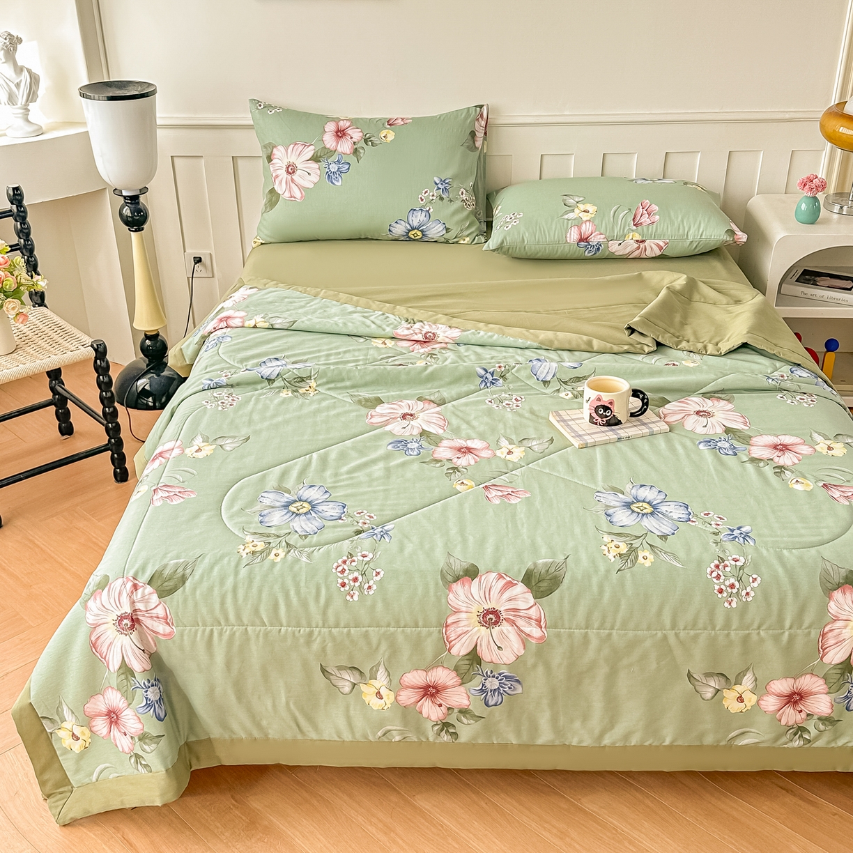 91家纺网 家纺一手货源 找家纺 首选家纺 2026春夏新款100%全棉纯棉棉花夏被夏凉被空调被 沐浴春光