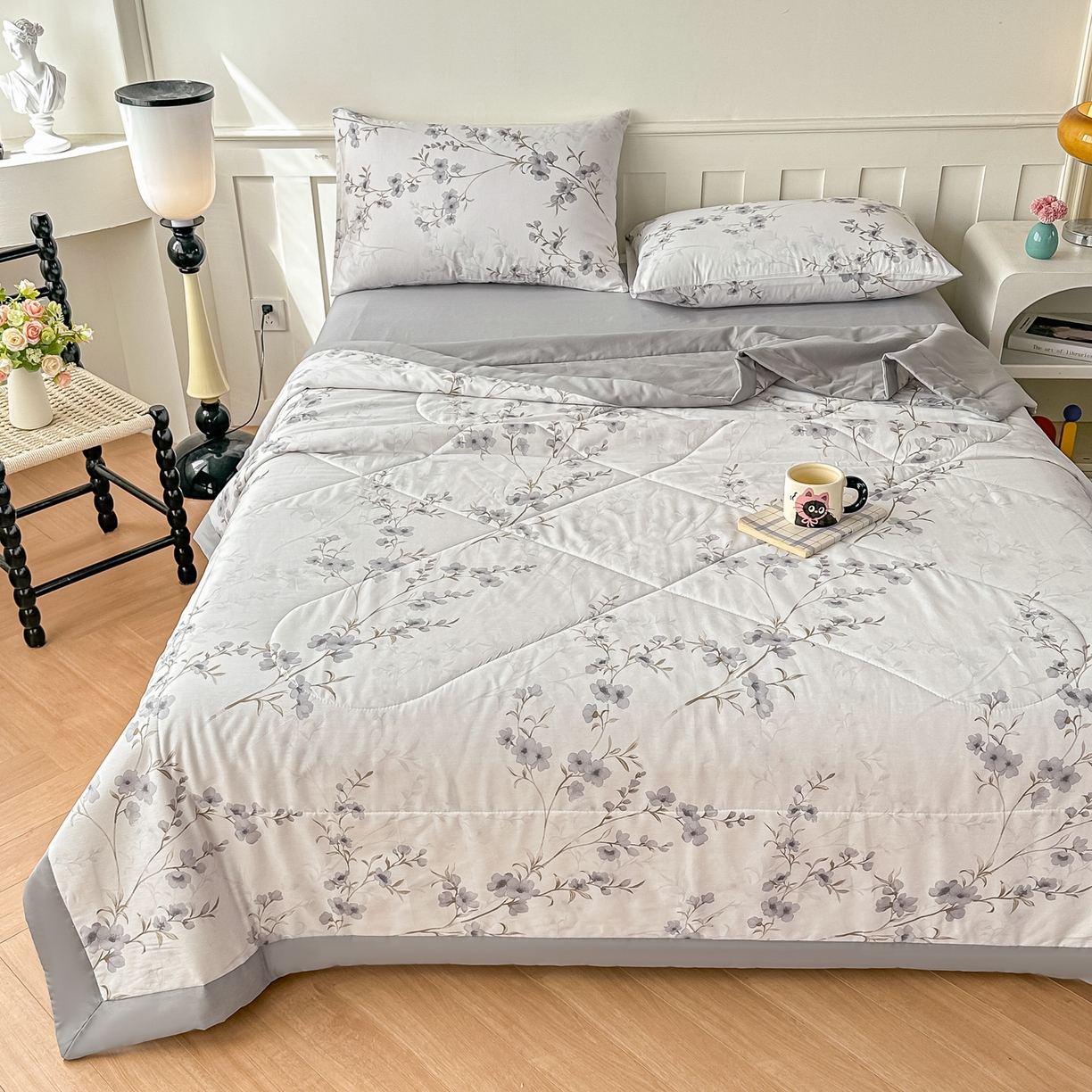 91家纺网 家纺一手货源 找家纺 首选家纺 2026春夏新款100%全棉纯棉棉花夏被夏凉被空调被 暮云