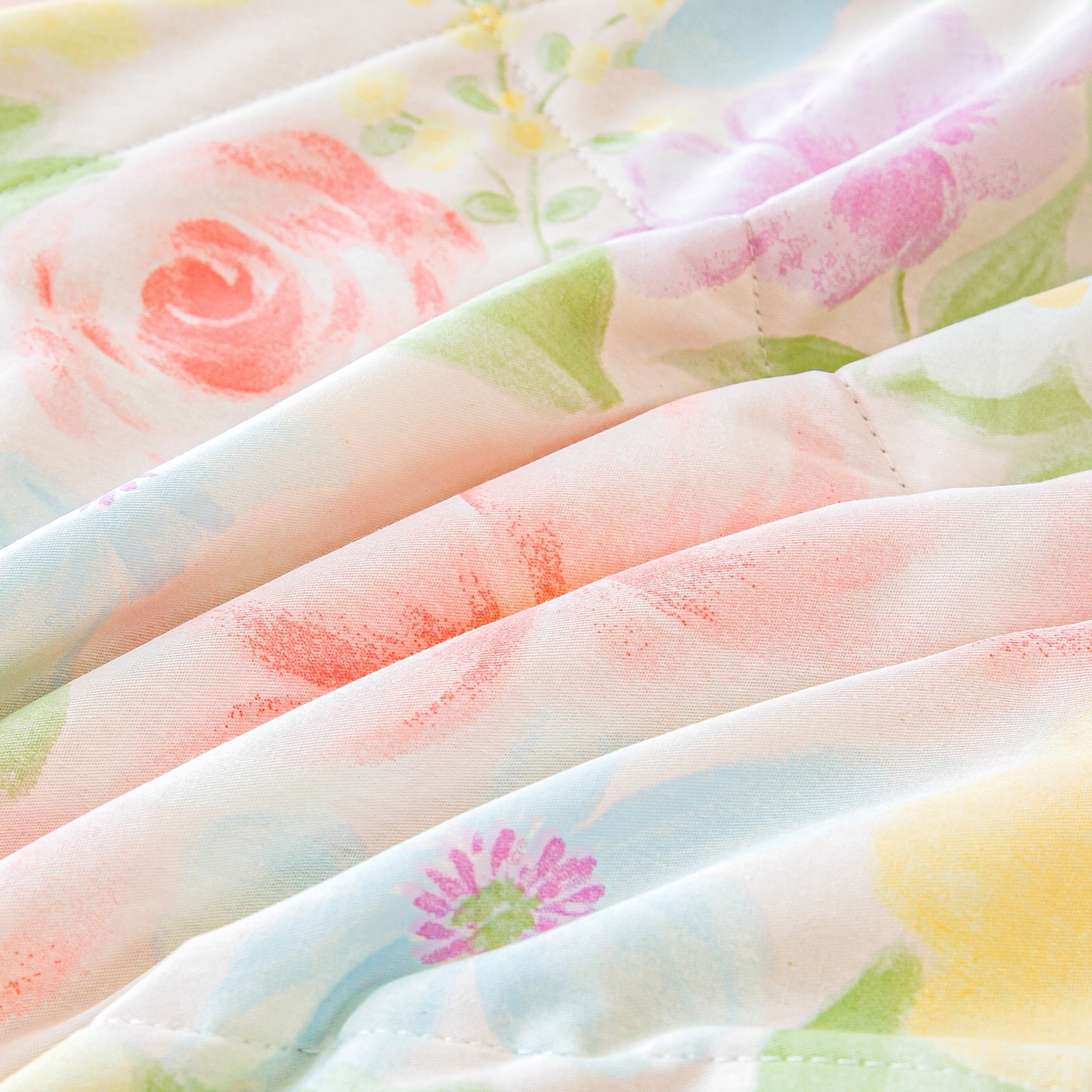 91家纺网 家纺一手货源 找家纺 美之润2026新款A类全棉印花夏被空调被夏凉被 花木佳期