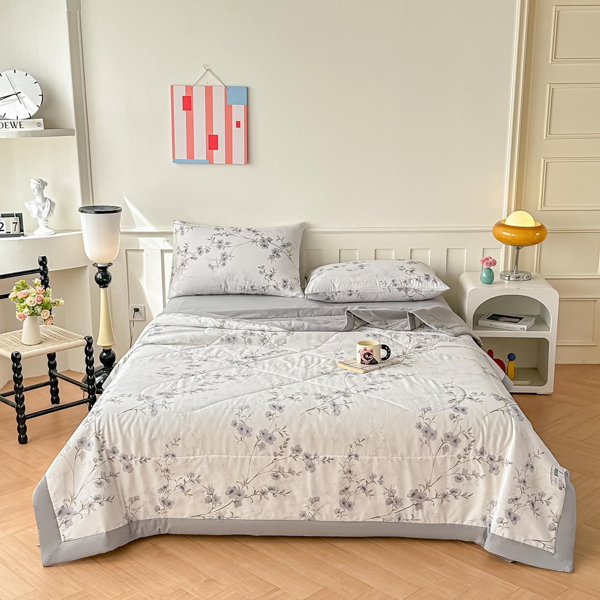 91家纺网 家纺一手货源 找家纺 首选家纺 2026春夏新款100%全棉纯棉棉花夏被夏凉被空调被 暮云