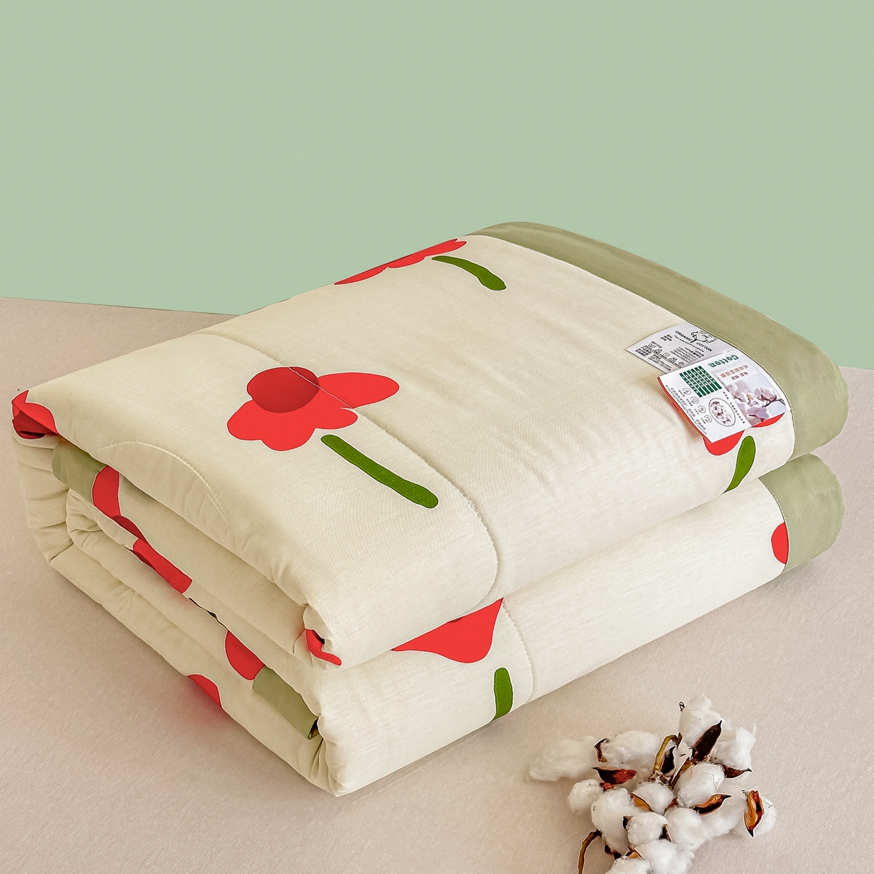 91家纺网 家纺一手货源 找家纺 首选家纺 2026春夏新款100%全棉纯棉棉花夏被夏凉被空调被 青岛浪漫