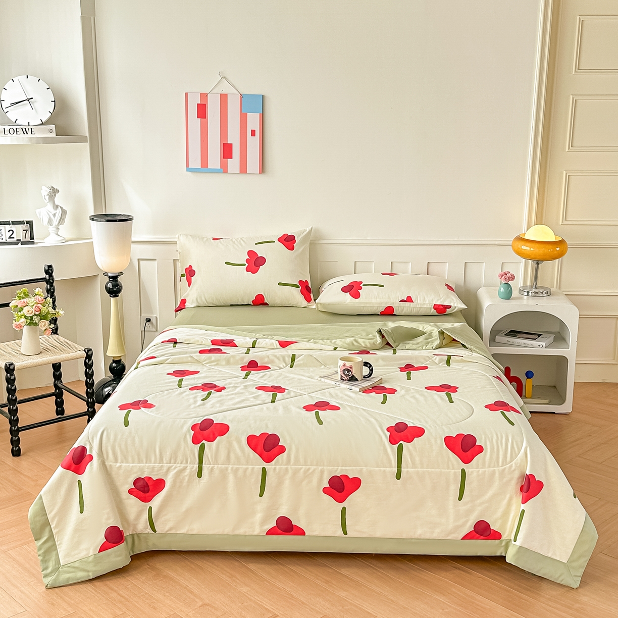 91家纺网 家纺一手货源 找家纺 首选家纺 2026春夏新款100%全棉纯棉棉花夏被夏凉被空调被 青岛浪漫