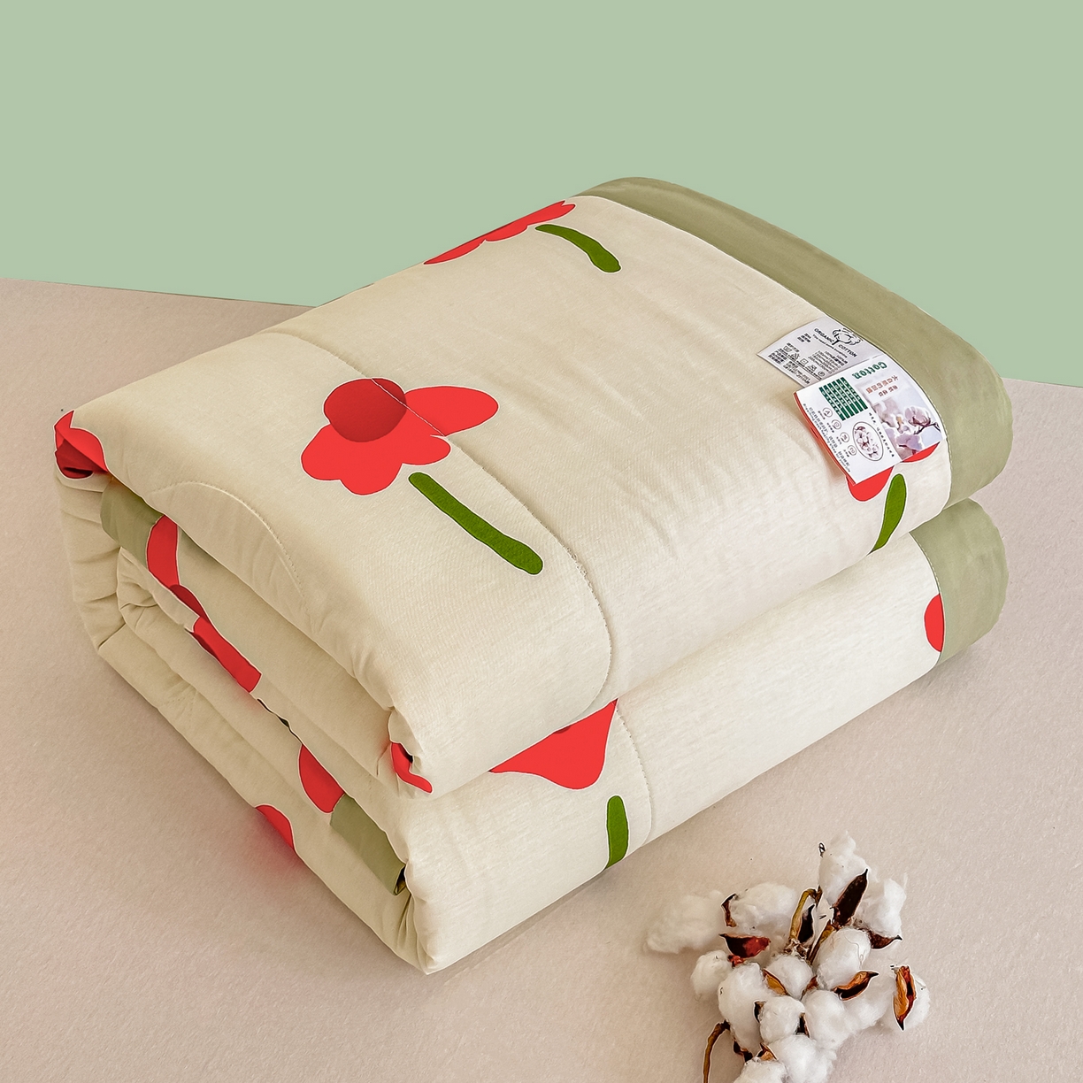 91家纺网 家纺一手货源 找家纺 首选家纺 2026春夏新款100%全棉纯棉棉花夏被夏凉被空调被 青岛浪漫