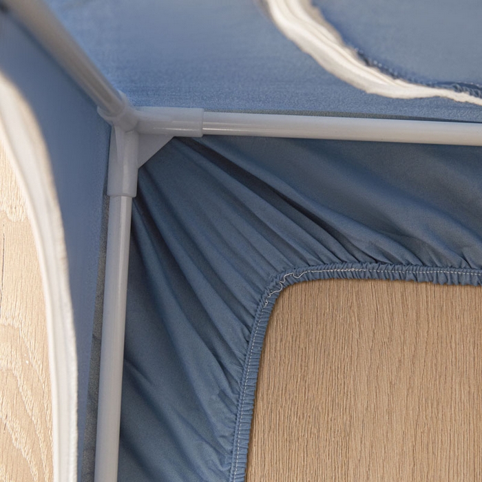 91家纺网 家纺一手货源 找家纺 壹和 2026新款强遮光纳米技术静电植绒环保透气床帘加密纱学生蚊帐 爱心萌犬