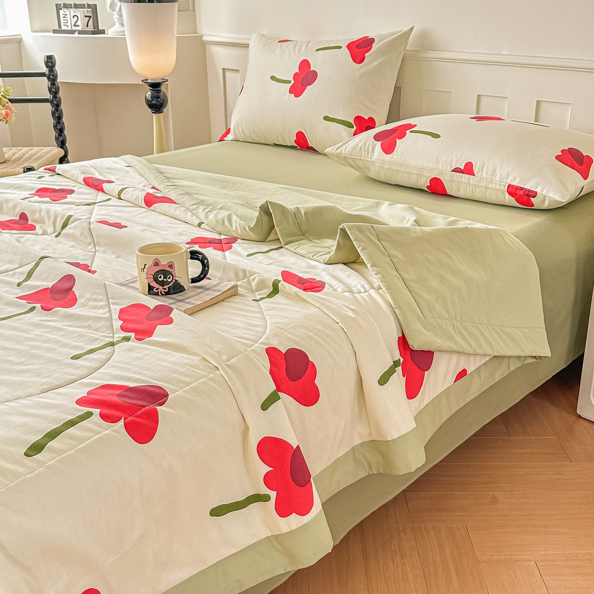 91家纺网 家纺一手货源 找家纺 首选家纺 2026春夏新款100%全棉纯棉棉花夏被夏凉被空调被 青岛浪漫