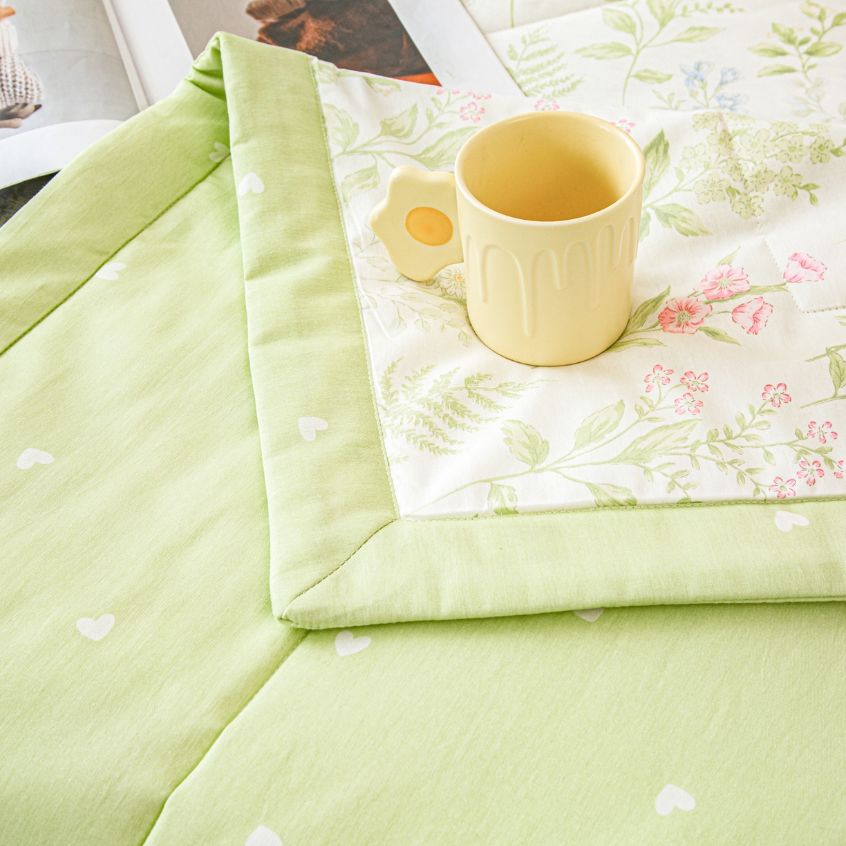 91家纺网 家纺一手货源 找家纺 美之润2026新款A类全棉印花夏被空调被夏凉被 花田妙语