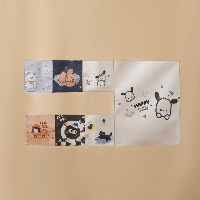 91家纺网 家纺一手货源 找家纺 壹和 2026新款强遮光纳米技术静电植绒环保透气床帘加密纱学生蚊帐 叠叠猫