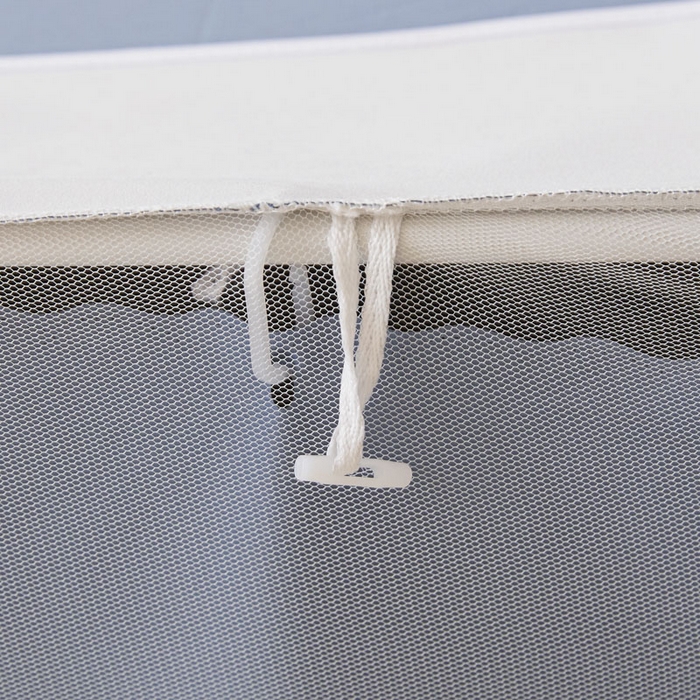 91家纺网 家纺一手货源 找家纺 壹和 2026新款强遮光纳米技术静电植绒环保透气床帘加密纱学生蚊帐 爱心萌犬