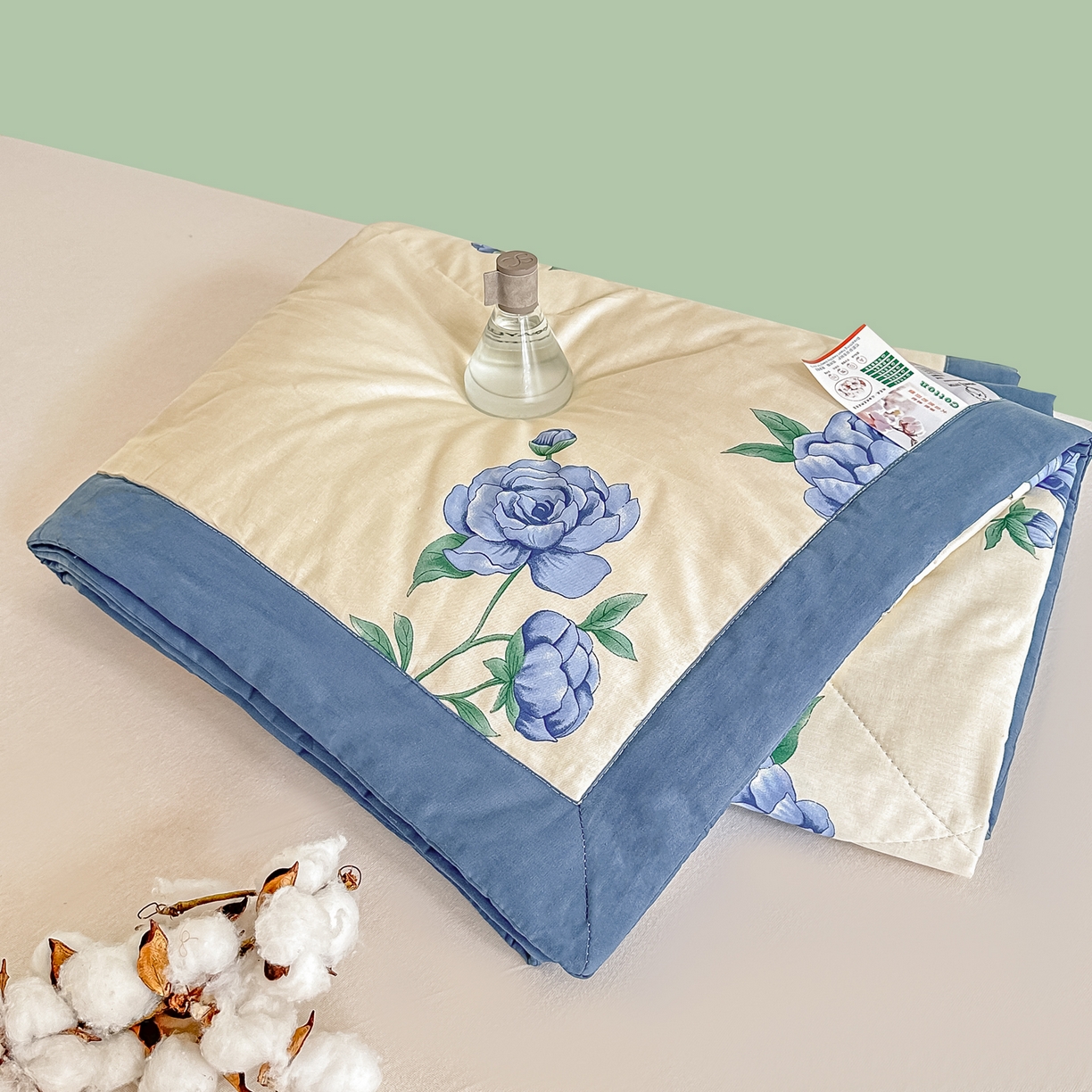 91家纺网 家纺一手货源 找家纺 首选家纺 2026春夏新款100%全棉纯棉棉花夏被夏凉被空调被 如月花秀