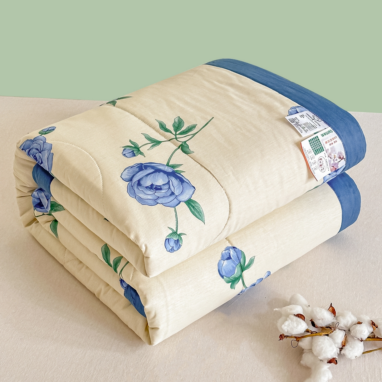 91家纺网 家纺一手货源 找家纺 首选家纺 2026春夏新款100%全棉纯棉棉花夏被夏凉被空调被 如月花秀