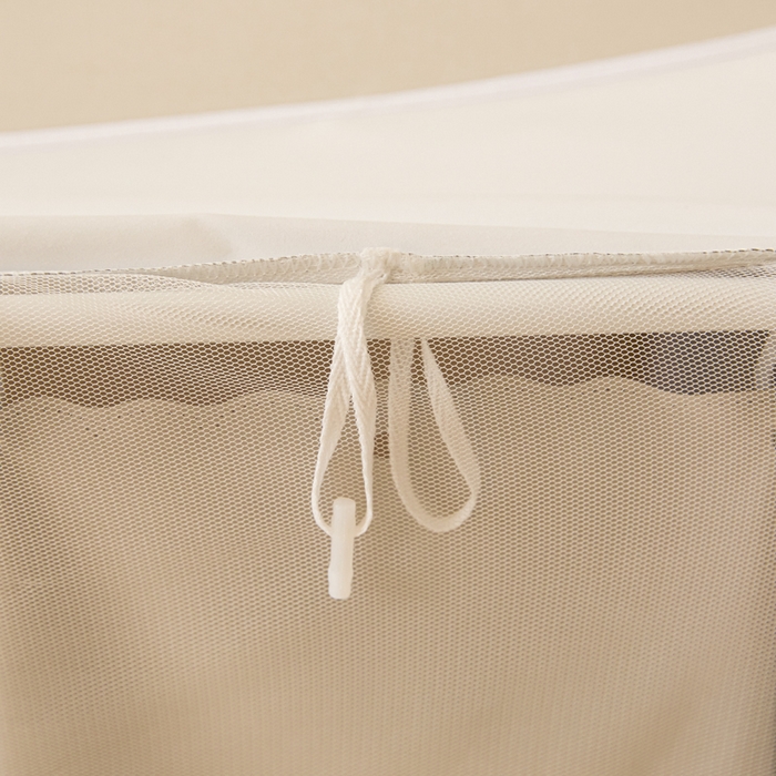 91家纺网 家纺一手货源 找家纺 壹和 2026新款强遮光纳米技术静电植绒环保透气床帘加密纱学生蚊帐 叠叠猫