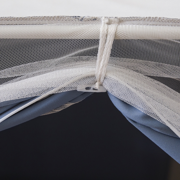 91家纺网 家纺一手货源 找家纺 壹和 2026新款强遮光纳米技术静电植绒环保透气床帘加密纱学生蚊帐 月亮猫