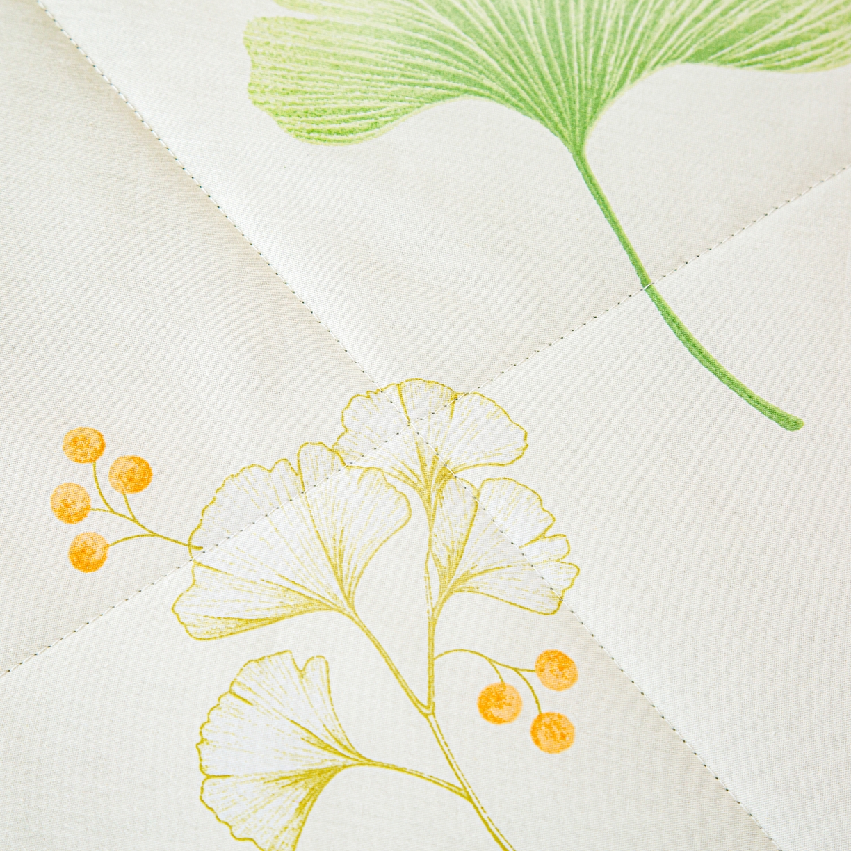 91家纺网 家纺一手货源 找家纺 美之润2026新款A类全棉印花夏被空调被夏凉被 青绿银杏