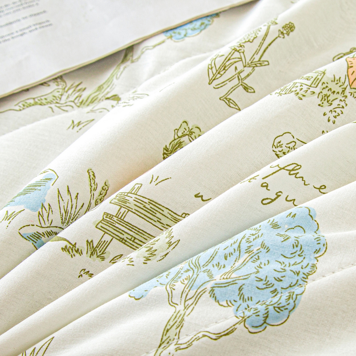 91家纺网 家纺一手货源 找家纺 美之润2026新款A类全棉印花夏被空调被夏凉被 童话故事米