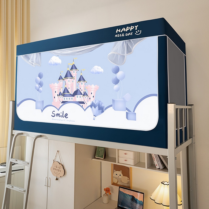 91家纺网 家纺一手货源 找家纺 壹和 2026新款涂银强遮光学生蚊帐 梦幻城堡