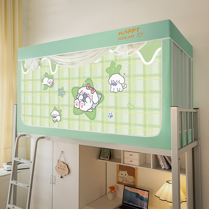 91家纺网 家纺一手货源 找家纺 壹和 2026新款涂银强遮光学生蚊帐 休闲一刻