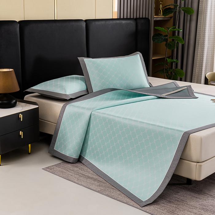 91家纺网 家纺一手货源 找家纺 （总）小牛席业 2026新款轻奢风小玫瑰凉感冰丝席系列凉席藤席冰丝席冰丝席凉感席乳胶席凉感豆豆席