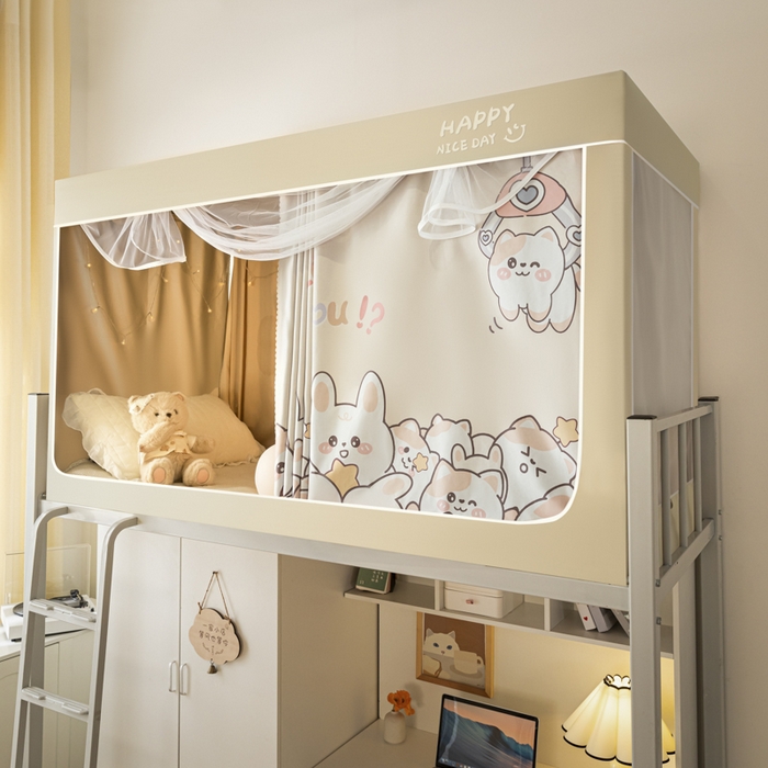 91家纺网 家纺一手货源 找家纺 壹和 2026新款涂银强遮光学生蚊帐 游戏达人