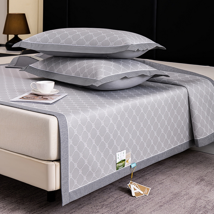 91家纺网 家纺一手货源 找家纺 （总）小牛席业 2026新款轻奢风小玫瑰凉感冰丝席系列凉席藤席冰丝席冰丝席凉感席乳胶席凉感豆豆席