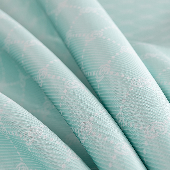 91家纺网 家纺一手货源 找家纺 小牛席业 2026新款轻奢风小玫瑰凉感冰丝席系列凉席藤席冰丝席冰丝席凉感席乳胶席凉感豆豆席 湖蓝