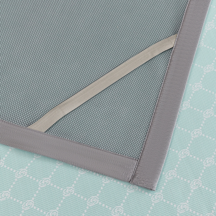 91家纺网 家纺一手货源 找家纺 小牛席业 2026新款轻奢风小玫瑰凉感冰丝席系列凉席藤席冰丝席冰丝席凉感席乳胶席凉感豆豆席 湖蓝