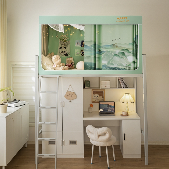 91家纺网 家纺一手货源 找家纺 壹和 2026新款涂银强遮光学生蚊帐 千里江山