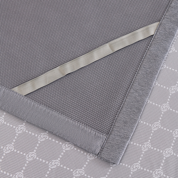 91家纺网 家纺一手货源 找家纺 小牛席业 2026新款轻奢风小玫瑰凉感冰丝席系列凉席藤席冰丝席冰丝席凉感席乳胶席凉感豆豆席 灰色