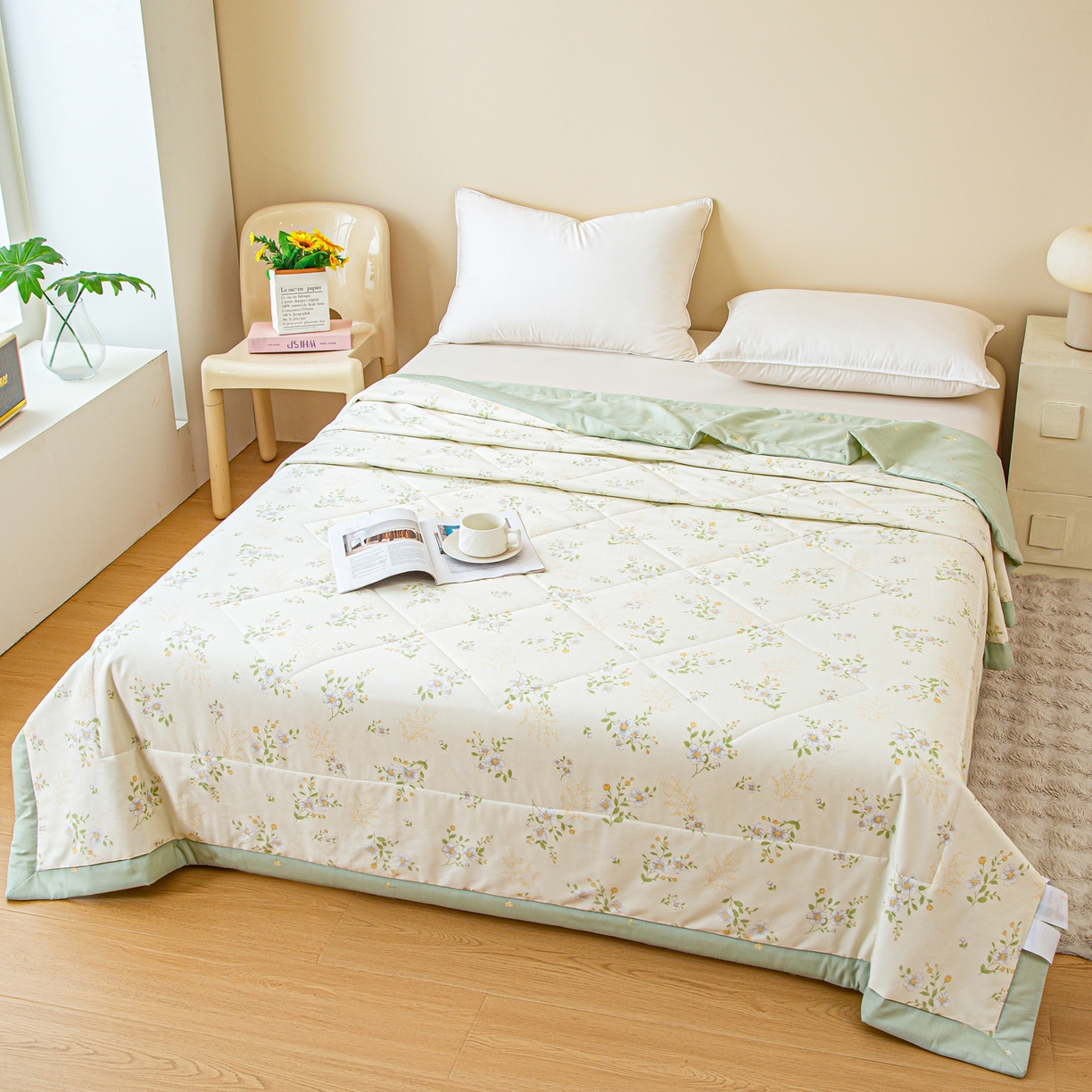 91家纺网 家纺一手货源 找家纺 美之润2026新款A类全棉印花夏被空调被夏凉被 夏日铃兰米