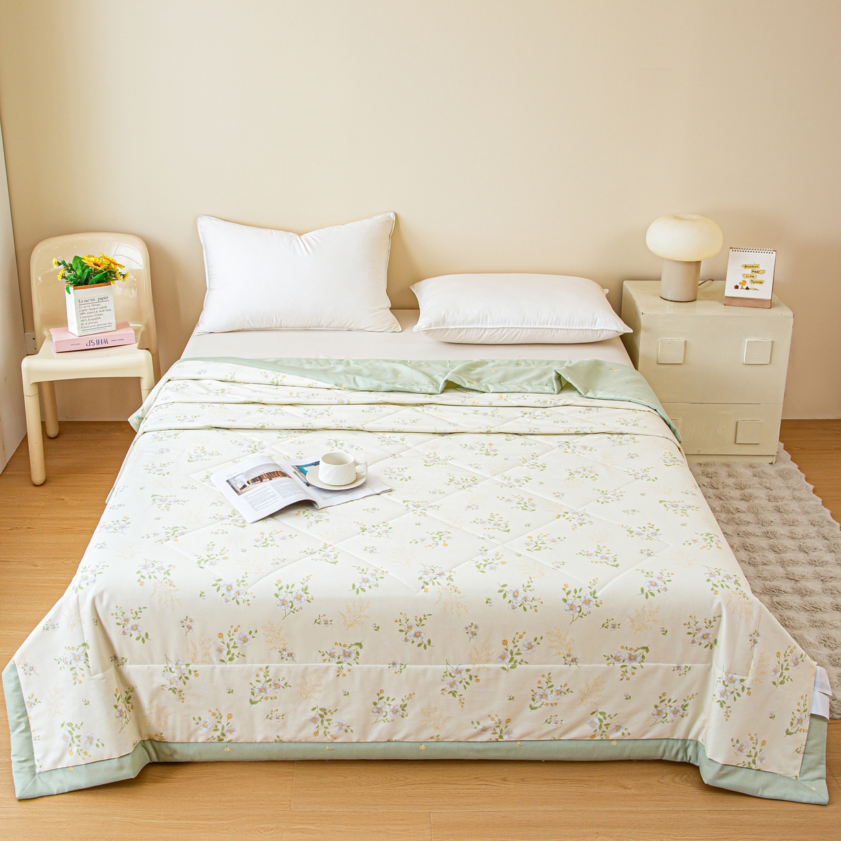 91家纺网 家纺一手货源 找家纺 美之润2026新款A类全棉印花夏被空调被夏凉被 夏日铃兰米