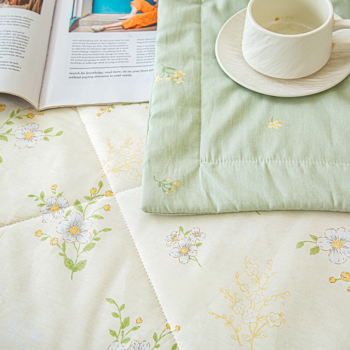 91家纺网 家纺一手货源 找家纺 美之润2026新款A类全棉印花夏被空调被夏凉被 夏日铃兰米