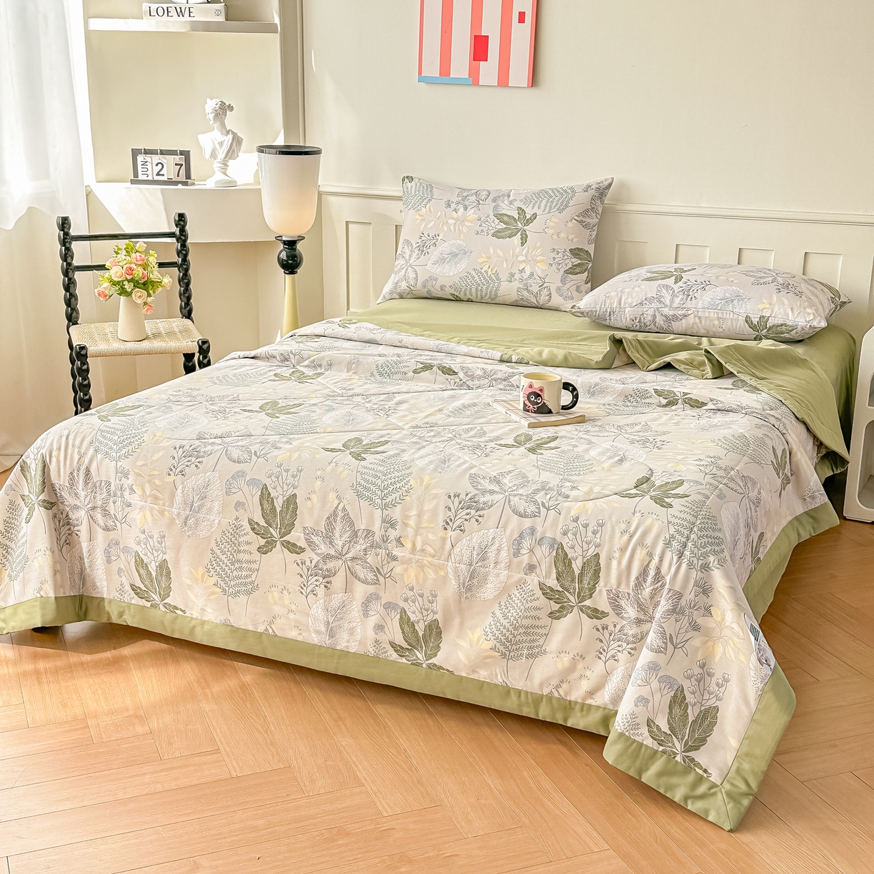 91家纺网 家纺一手货源 找家纺 首选家纺 2026春夏新款100%全棉纯棉棉花夏被夏凉被空调被 叶初