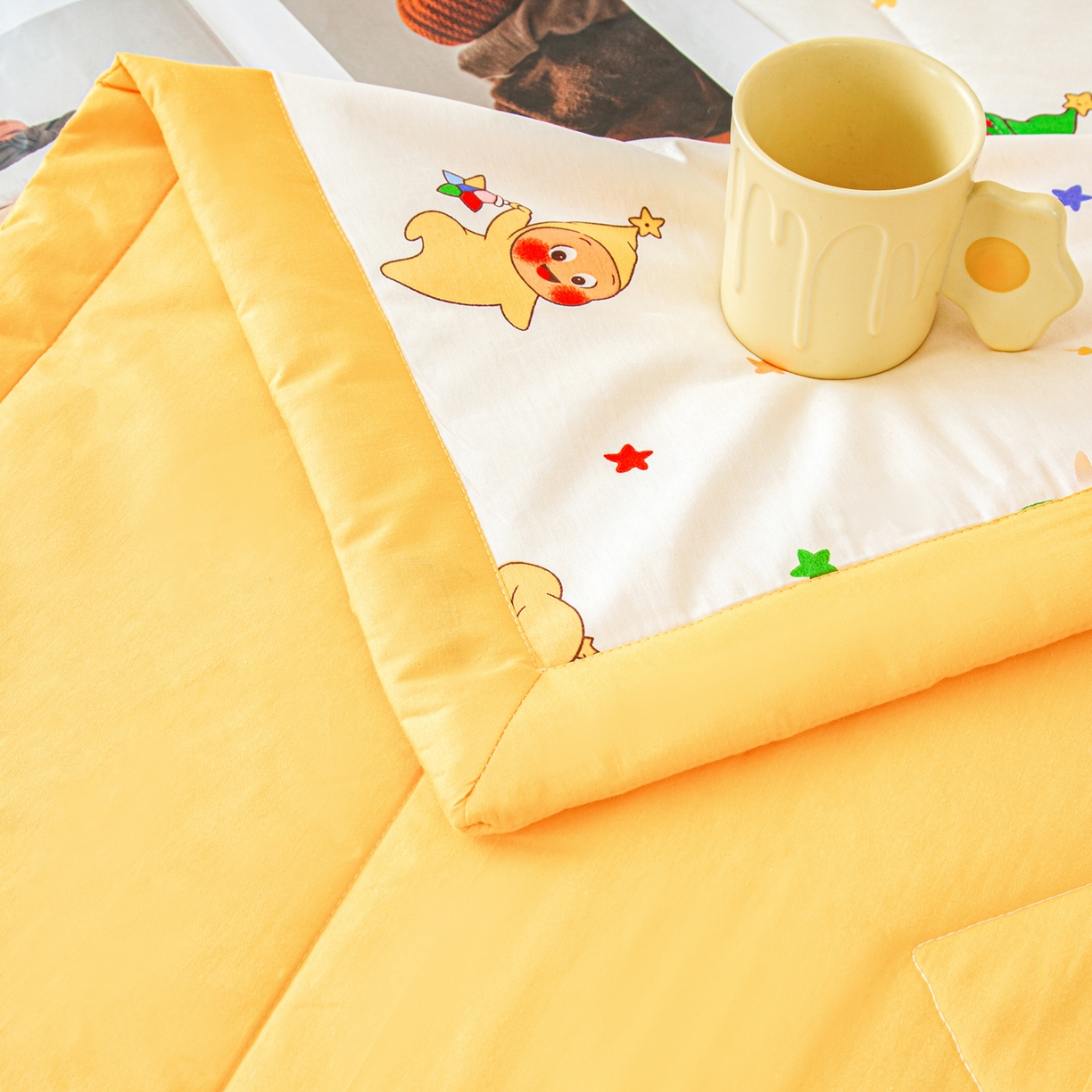 91家纺网 家纺一手货源 找家纺 美之润2026新款A类全棉印花夏被空调被夏凉被 星星人皇