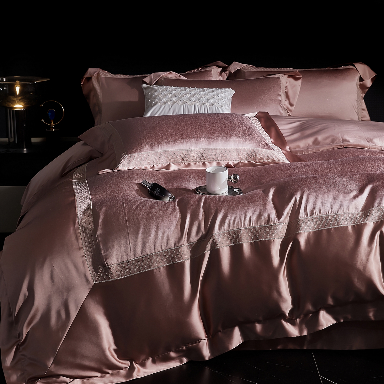 （总）edra 2026新款真丝天丝轻奢提花床盖款四件套-缇芙尼