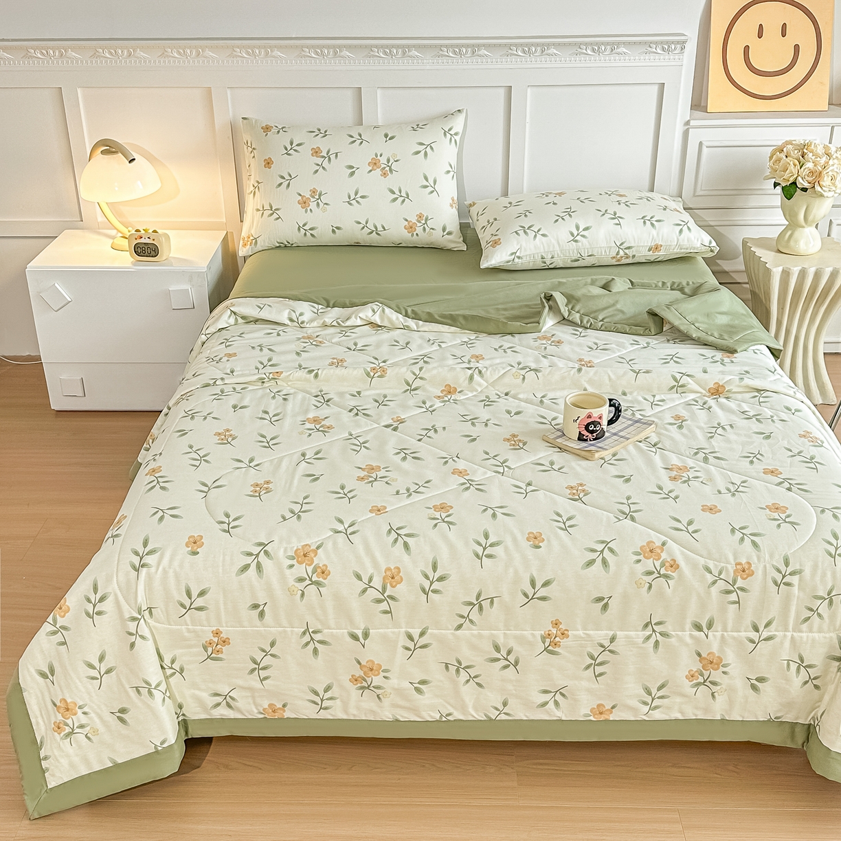 91家纺网 家纺一手货源 找家纺 首选家纺 2026春夏新款100%全棉纯棉棉花夏被夏凉被空调被 云端